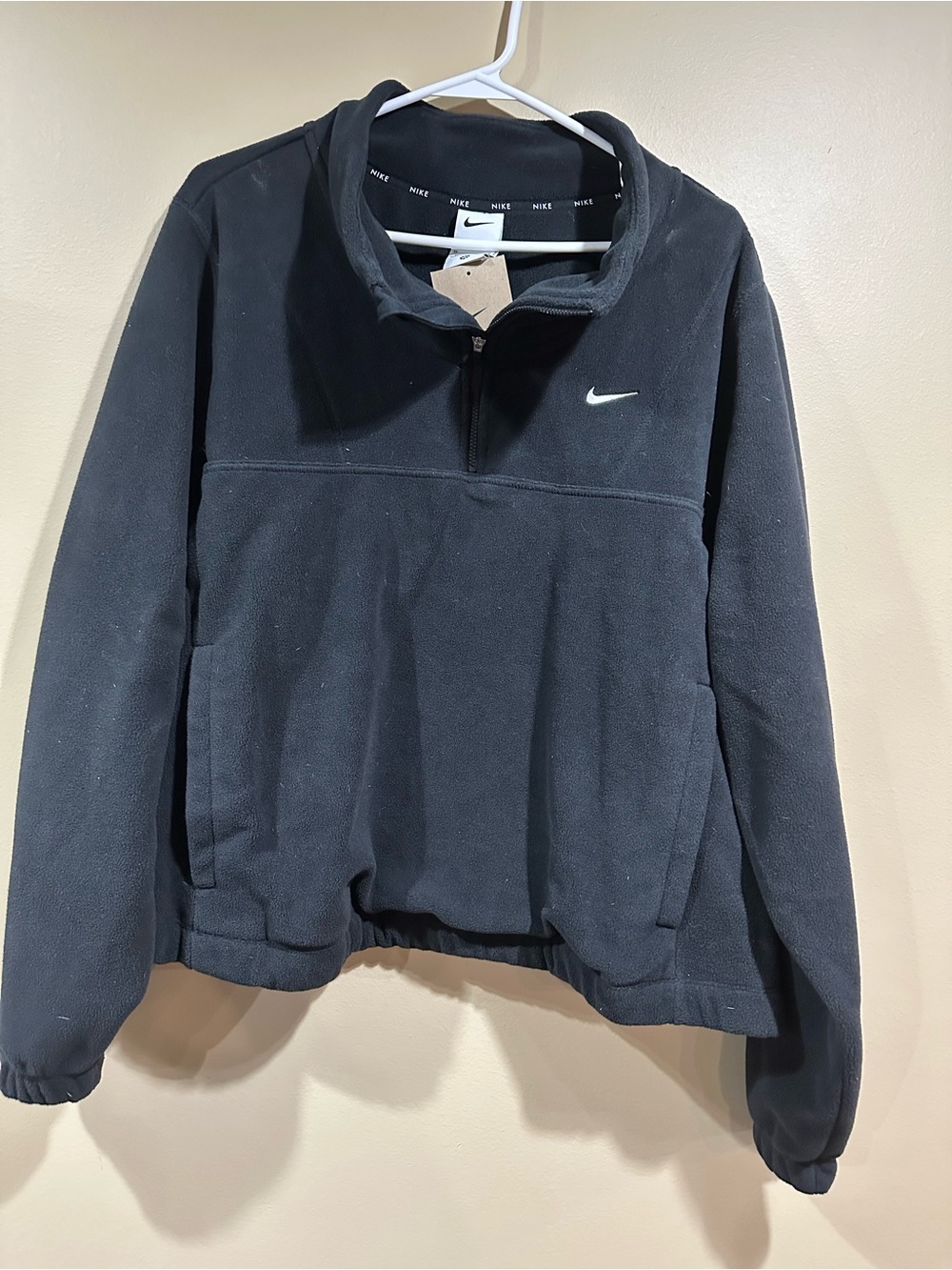 Nike Women’s Black Half-Zip Fleece Pullover Jacket